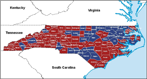 North Carolina Election Map 