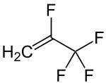 HFO-1234yf or Tetrafluoropropene Structural Formula