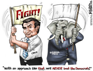 Cartoon - Cruz Vs Establishment - 600