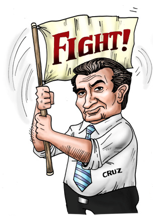 ted cruz with fight flag