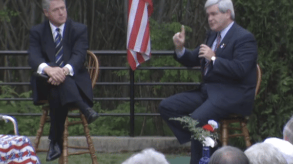 Clinton-Gingrich-Townhall-1995